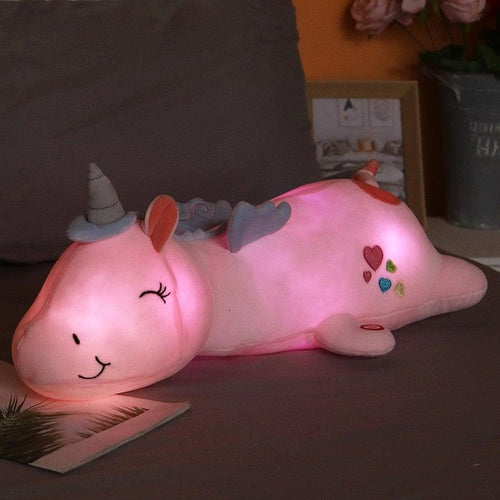 BowLift | Lunacorn Glowing Unicorn | Cuddly Plush Friend | Rainbow LEDs | Perfect Gift for Children