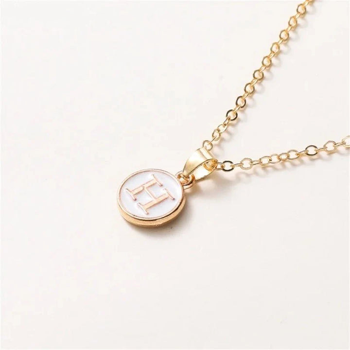 BowLift | Gold Accented Circle Letter Initial Necklace