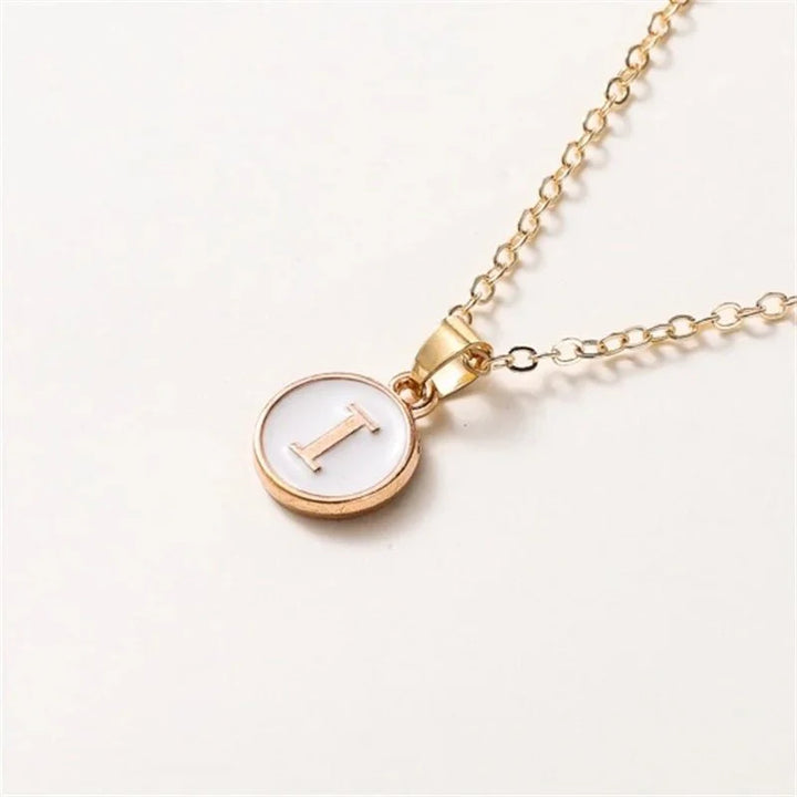 BowLift | Gold Accented Circle Letter Initial Necklace