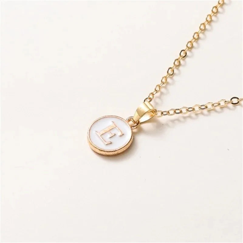 BowLift | Gold Accented Circle Letter Initial Necklace