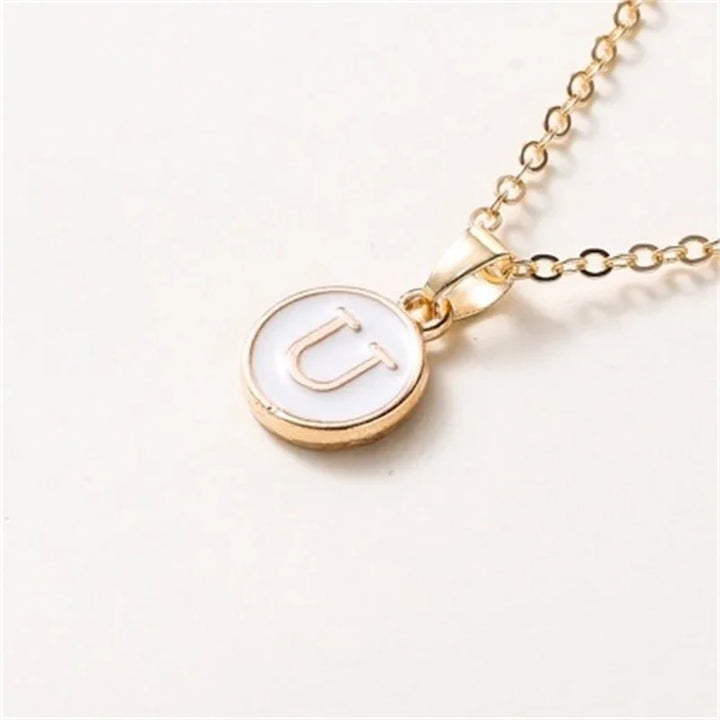 BowLift | Gold Accented Circle Letter Initial Necklace