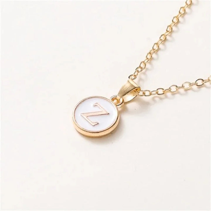BowLift | Gold Accented Circle Letter Initial Necklace