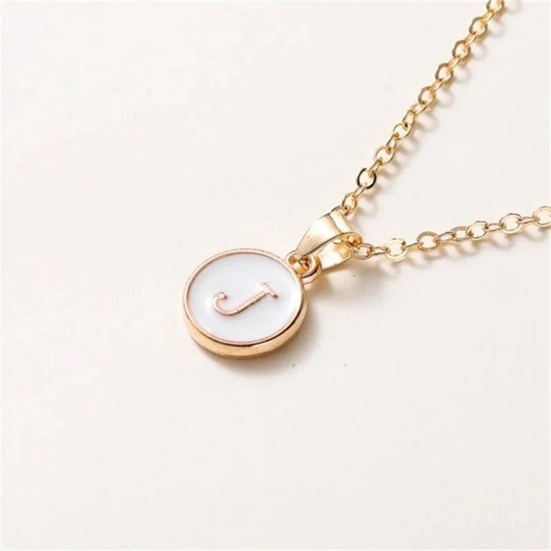 BowLift | Gold Accented Circle Letter Initial Necklace