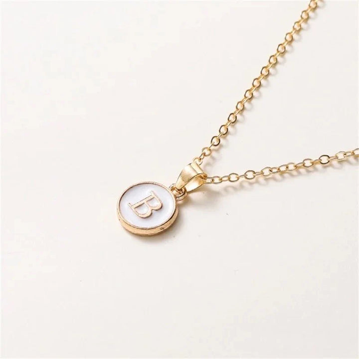 BowLift | Gold Accented Circle Letter Initial Necklace
