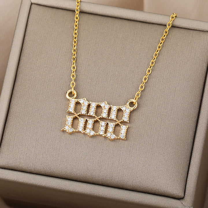 BowLift | Zirconia English Numbers Necklace – Seraphina