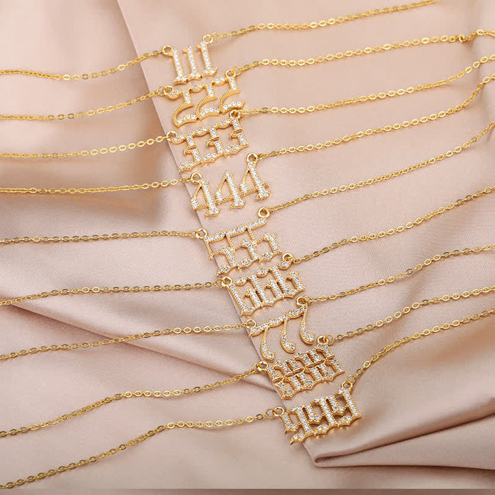 BowLift | Zirconia English Numbers Necklace – Seraphina