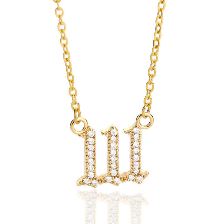 BowLift | Zirconia English Numbers Necklace – Seraphina