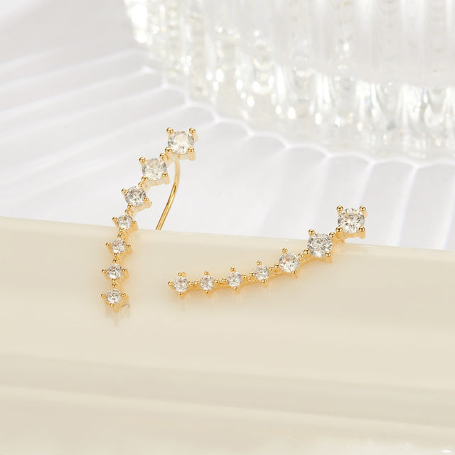 BowLift | Glamour | Shiny Zircon 925 Sterling Silver Earring