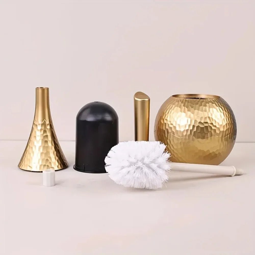 BowLift | GOLDENLUXE – Sculpted Toilet Brush with Elegant Metallic Design for Modern Bathrooms