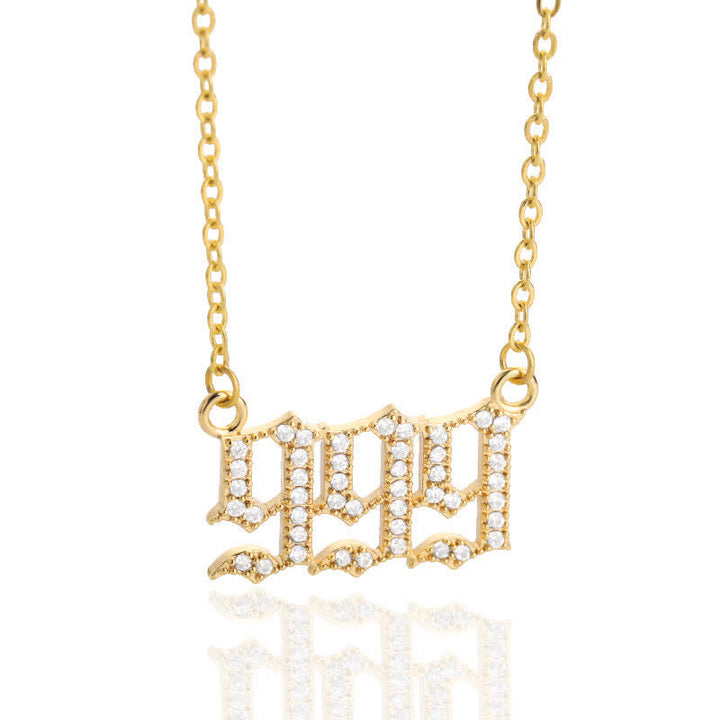 BowLift | Zirconia English Numbers Necklace – Seraphina