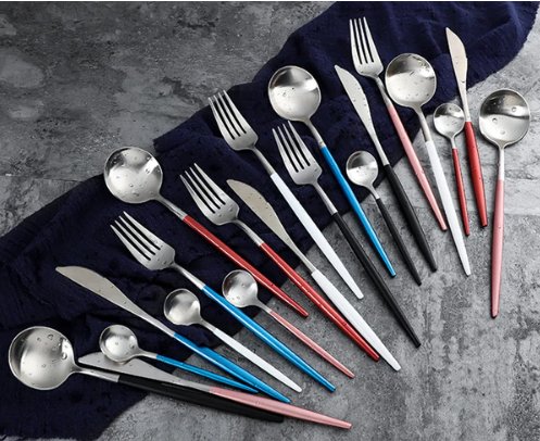 BowLift | Golden & Silver 24-Piece Cutlery Set for Luxury Dining