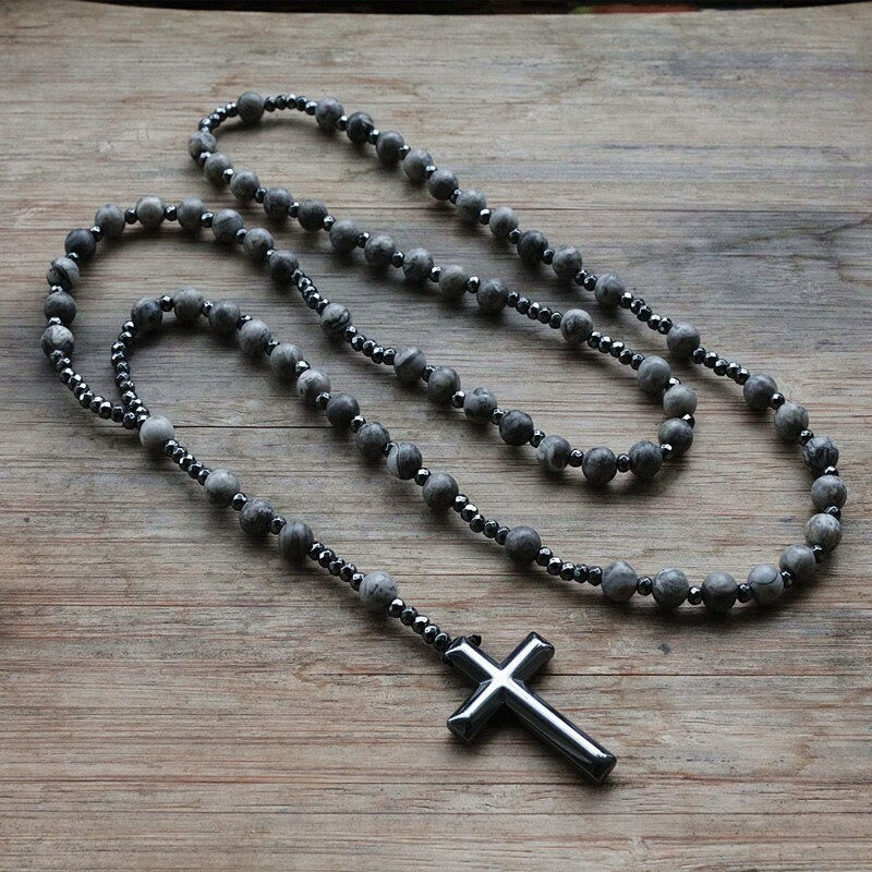 BowLift | Orion Spiritual Necklace with Tiger Eye & Lapis Lazuli – Men's Rosary