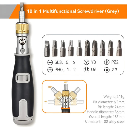 BowLift | 10in1 Multi-Angle Portable Ratchet Screwdriver