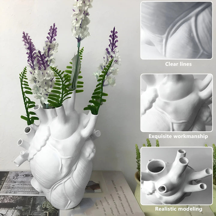 BowLift | Heart vase Amoura | Greek-inspired design | High-quality synthetic resin | Available in many colors