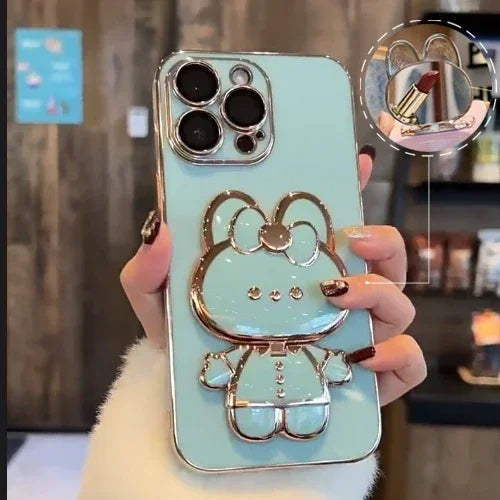 BowLift | 3D Bunny  Korean Style Mirror iPhone Case