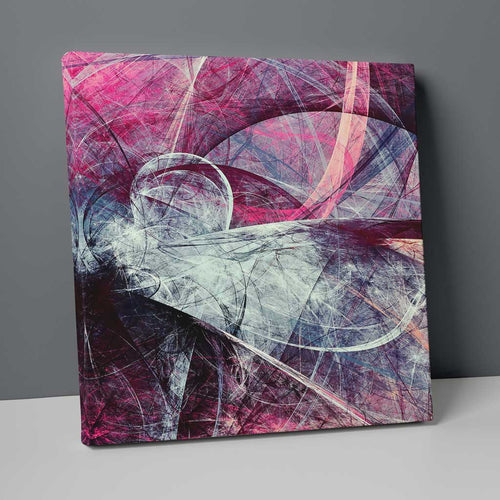 Abstract Fractal Gray Lilac Pink No. 3 Print on Canvas | Bowlift
