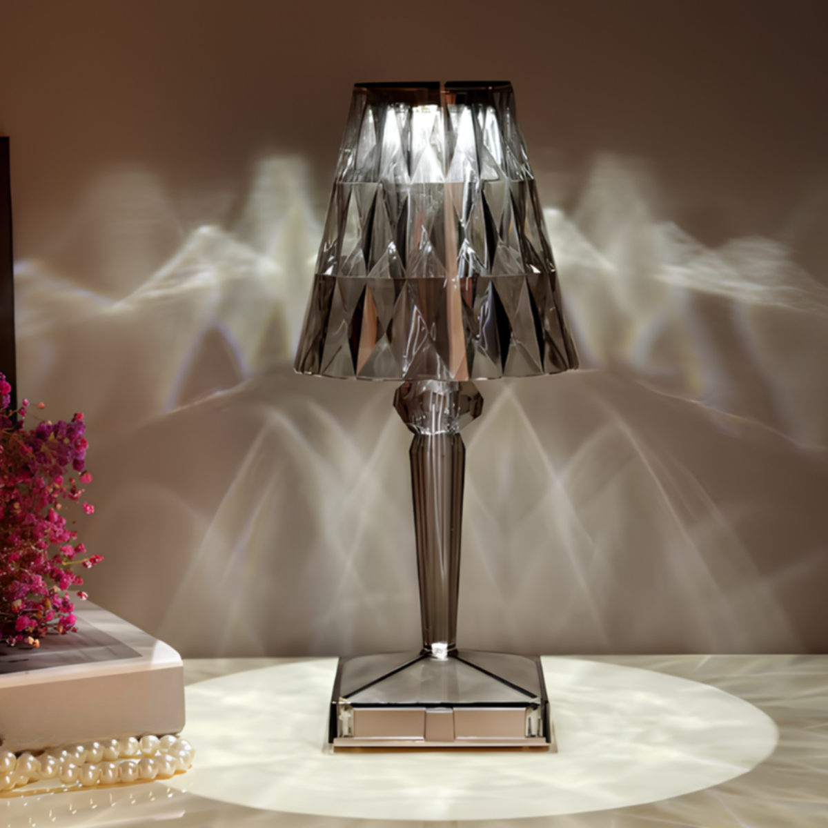 BowLift | Table Lamp Crystal Acrylic Touch Rechargeable