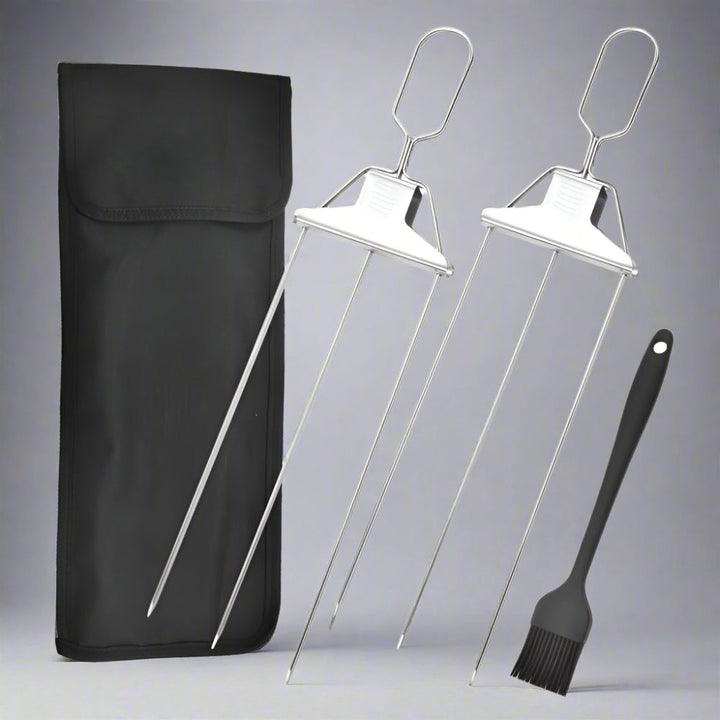 BowLift | Stainless Steel BBQ Skewers Triple Grill Tool