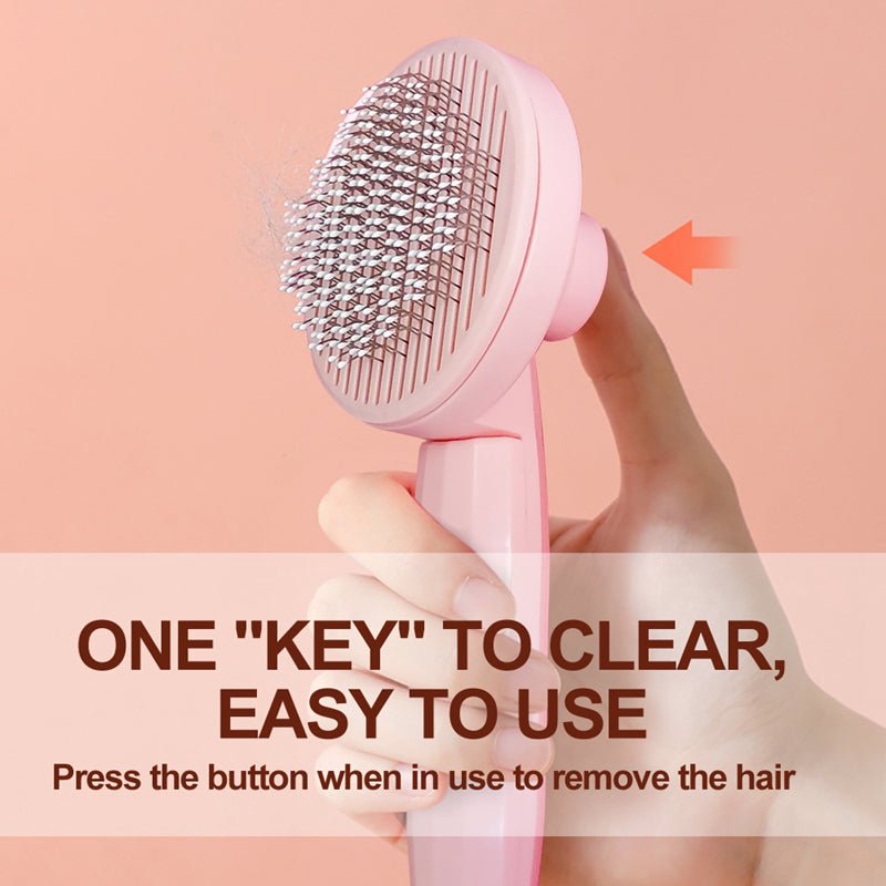 BowLift | GROOMCLICK – Self-Cleaning Cat Brush for Gentle Grooming & Less Shedding