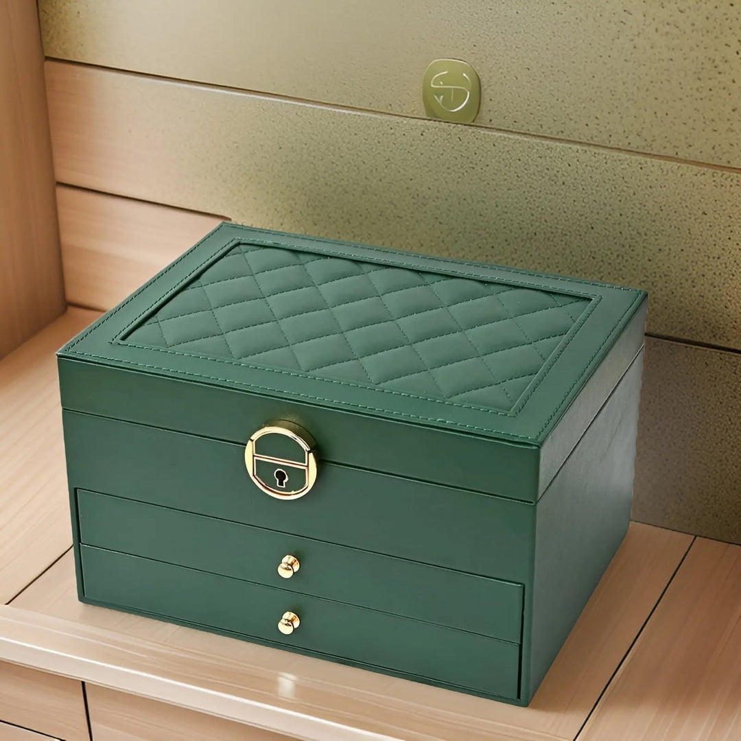 BowLift | EleganceBox – Luxury Multi-Layer Jewellery Organiser in Premium PU Leather