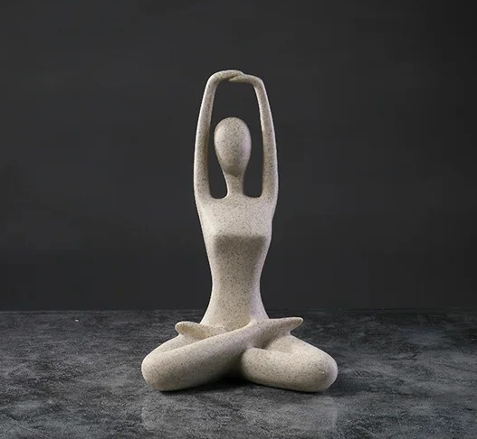 BowLift | ZenJoy Woman in Yoga Statue – Modern Indoor Decoration Made of Resin