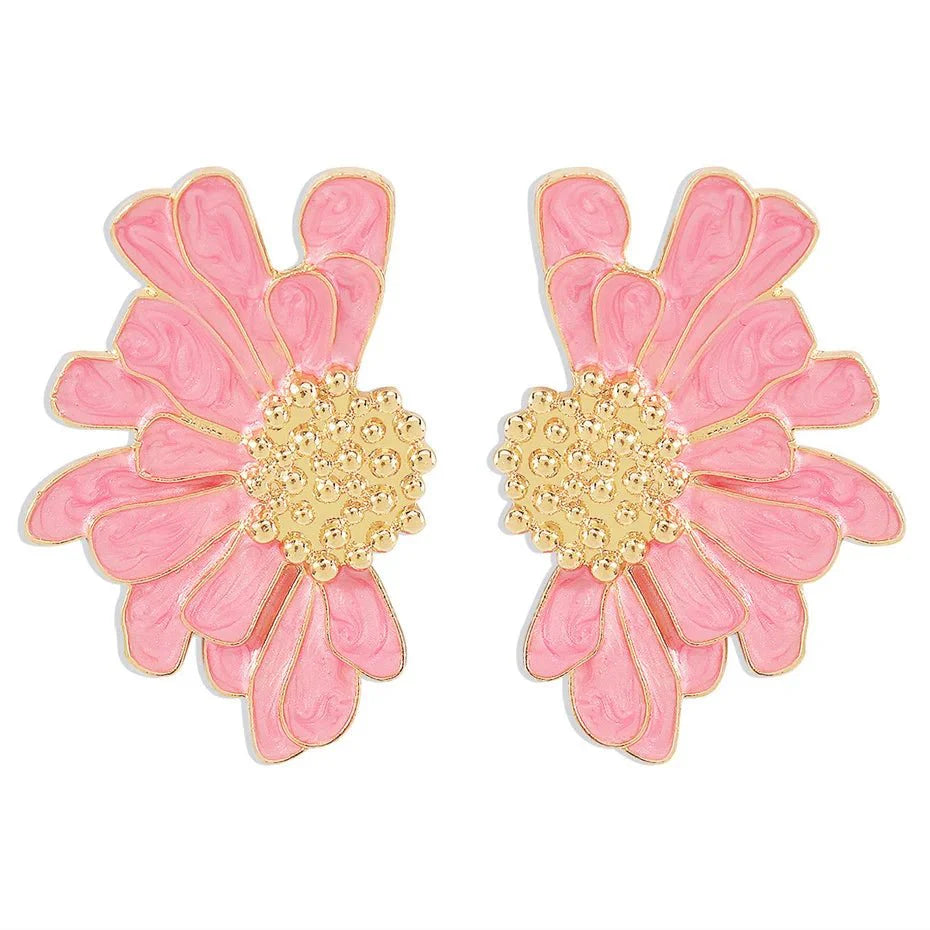BowLift | Half Flower Enamel Earrings