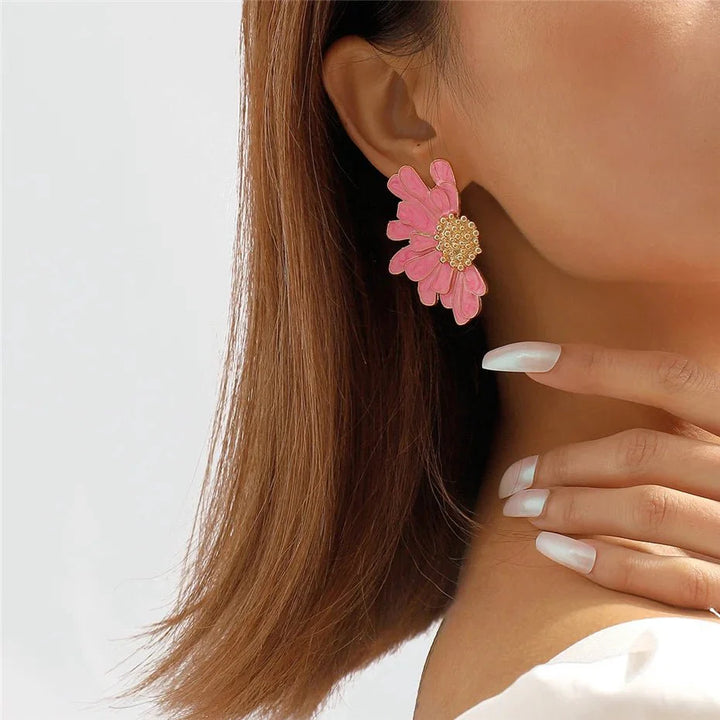 BowLift | Half Flower Enamel Earrings