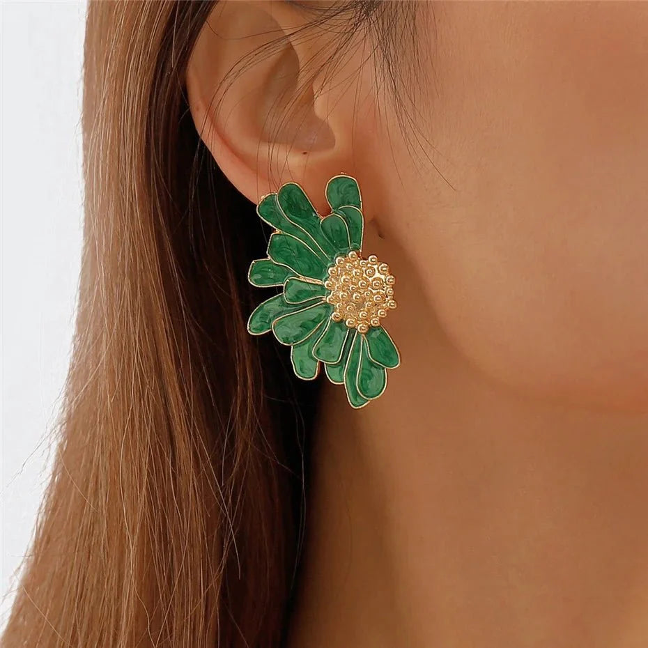 BowLift | Half Flower Enamel Earrings