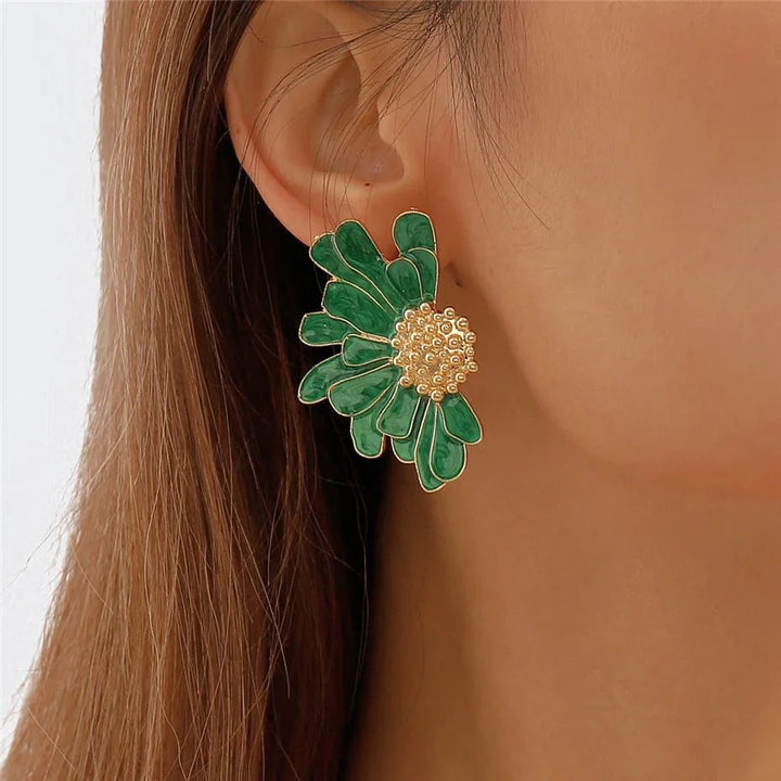 BowLift | Half Flower Enamel Earrings