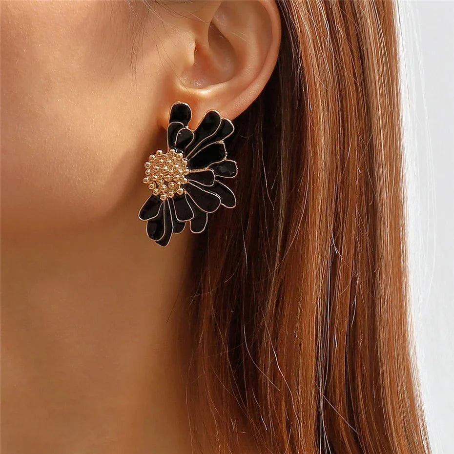 BowLift | Half Flower Enamel Earrings