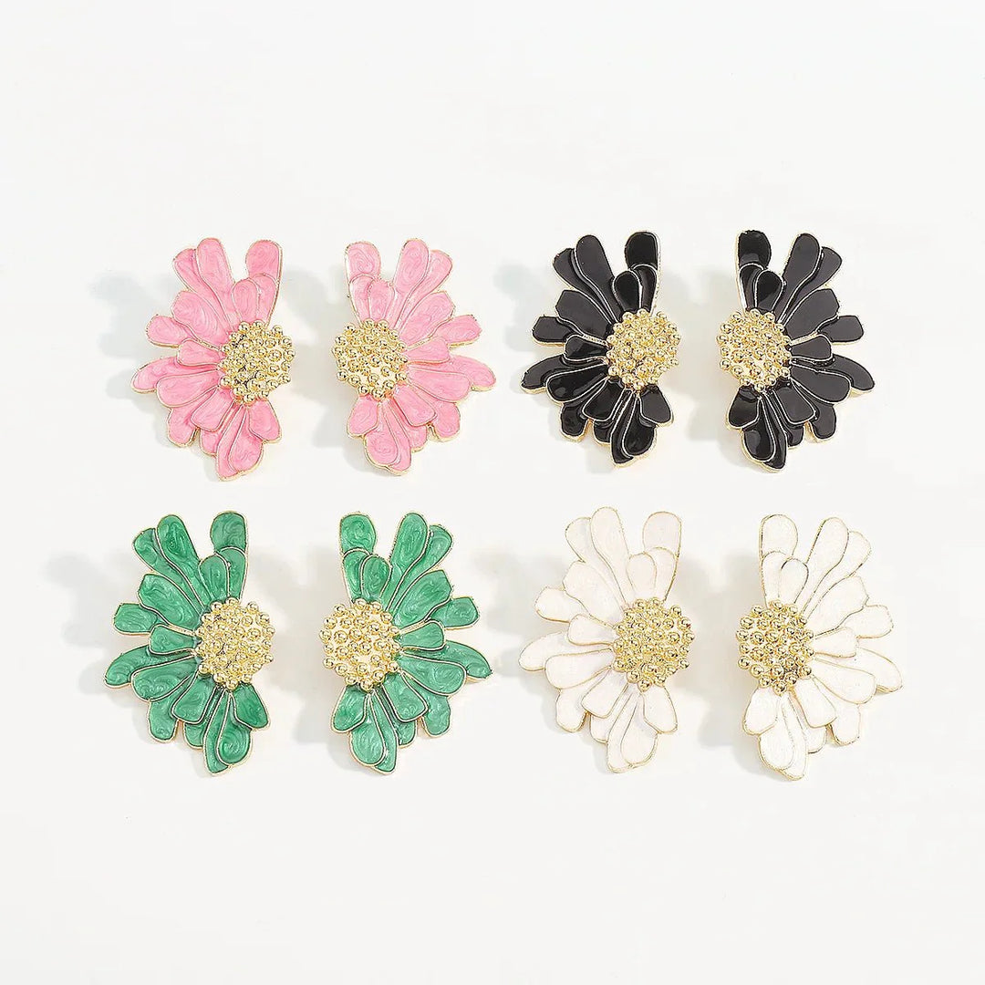 BowLift | Half Flower Enamel Earrings