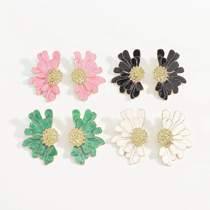 BowLift | Half Flower Enamel Earrings