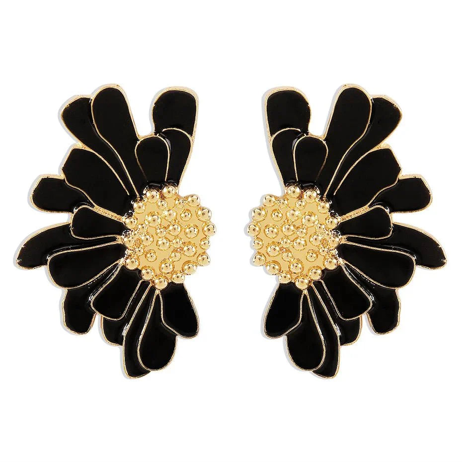 BowLift | Half Flower Enamel Earrings