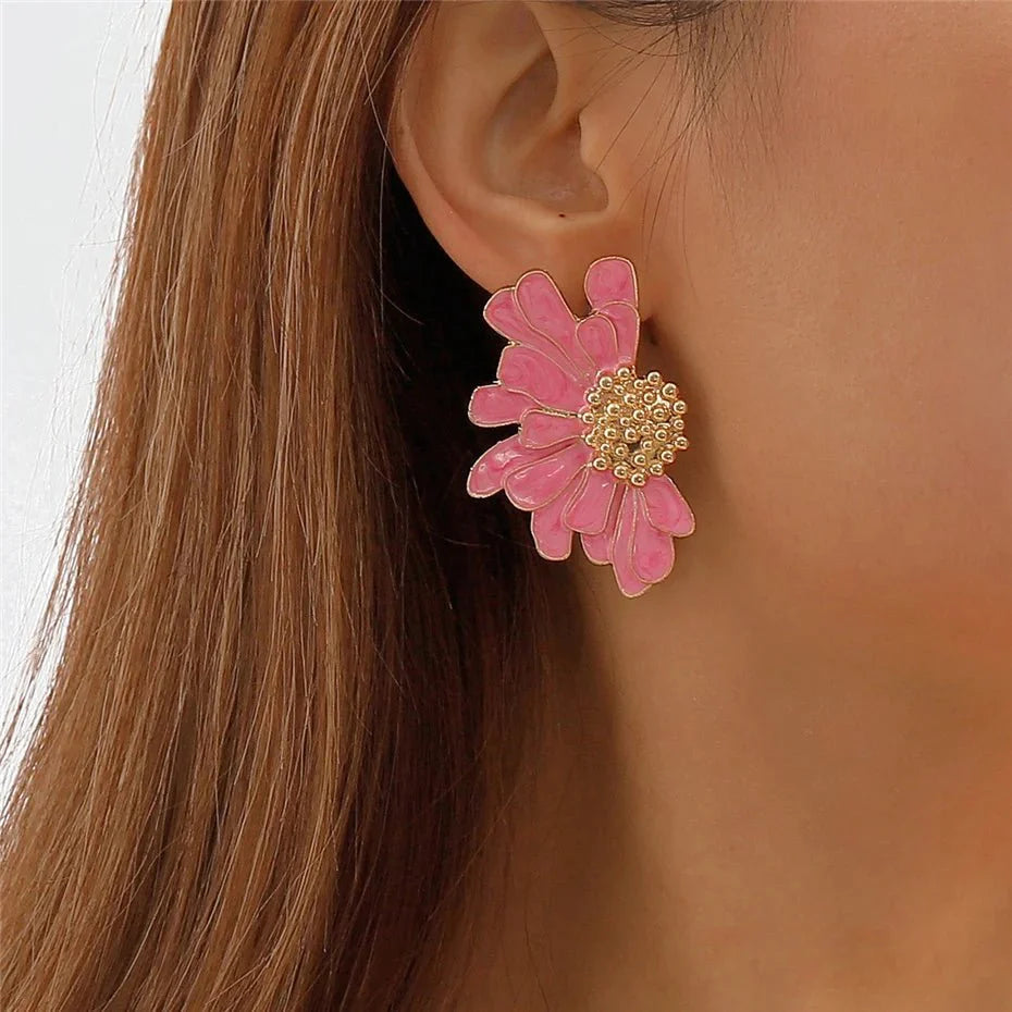 BowLift | Half Flower Enamel Earrings