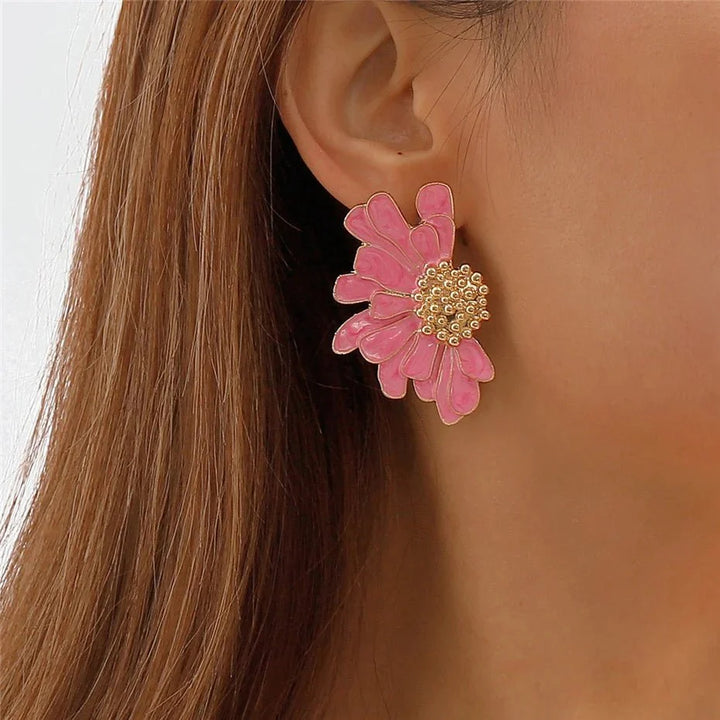BowLift | Half Flower Enamel Earrings