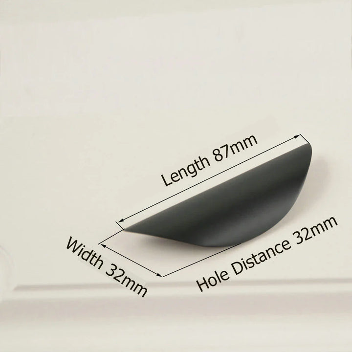 Half Moon Cupboard Door Pulls Kitchen Cabinet Handles and Drawer Knobs | Bowlift