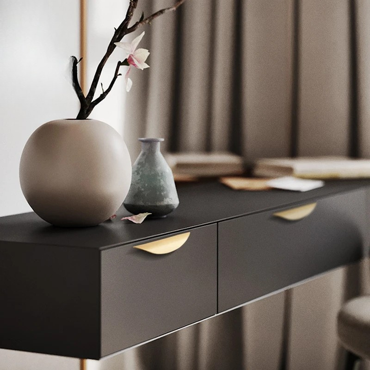 Half Moon Cupboard Door Pulls Kitchen Cabinet Handles and Drawer Knobs | Bowlift