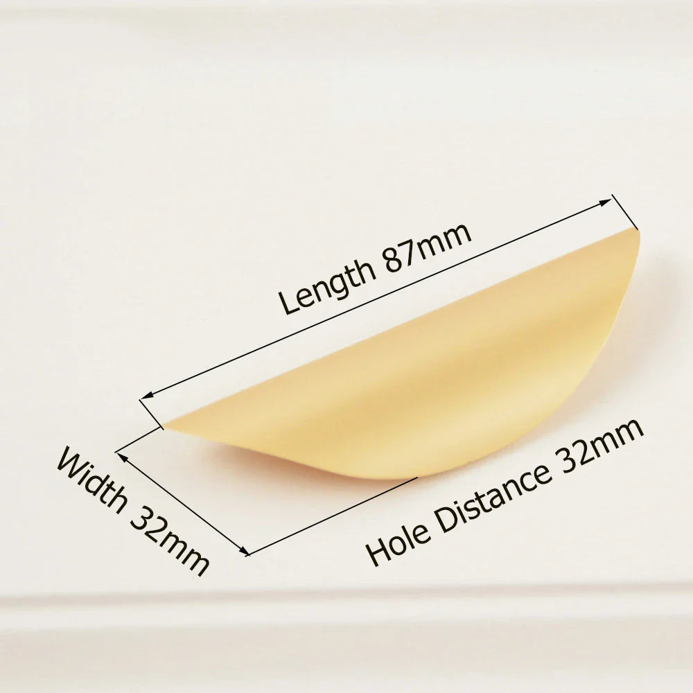 Half Moon Cupboard Door Pulls Kitchen Cabinet Handles and Drawer Knobs | Bowlift