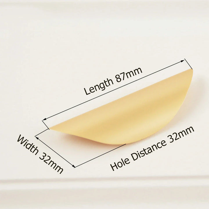 Half Moon Cupboard Door Pulls Kitchen Cabinet Handles and Drawer Knobs | Bowlift