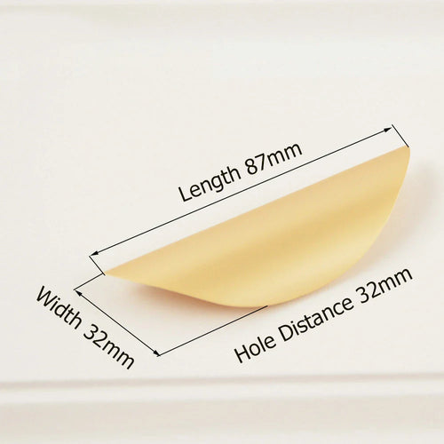 Half Moon Cupboard Door Pulls Kitchen Cabinet Handles and Drawer Knobs | Bowlift