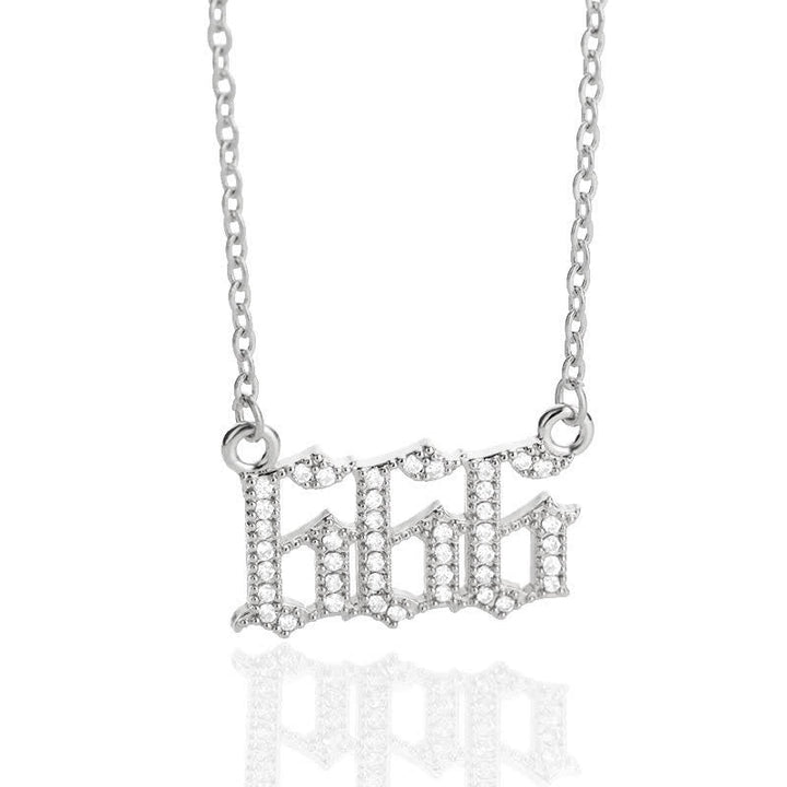 BowLift | Zirconia English Numbers Necklace – Seraphina