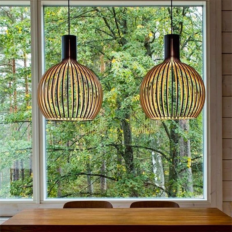 BowLift | Handcrafted Wooden Pendant Light - RustikAura