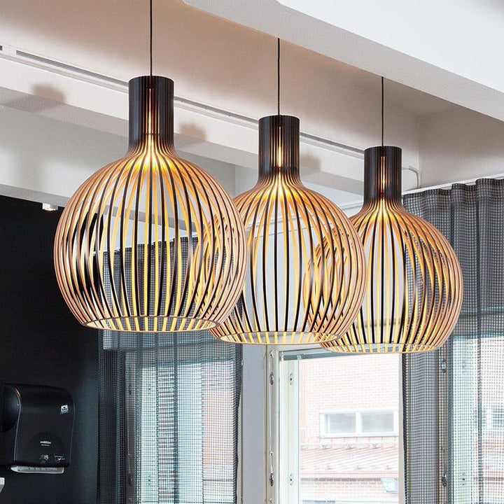 BowLift | Handcrafted Wooden Pendant Light - RustikAura