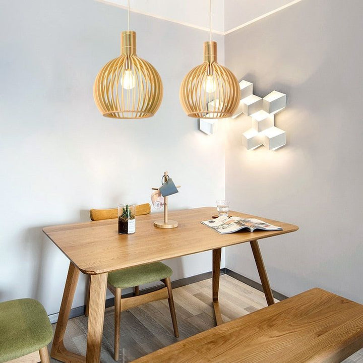 BowLift | Handcrafted Wooden Pendant Light - RustikAura