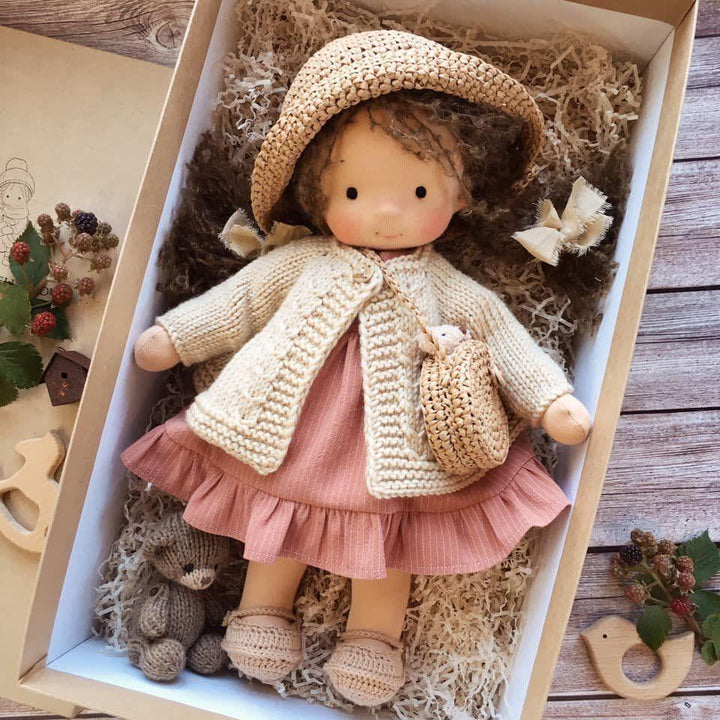 BowLift Poppi | Handcrafted Waldorf Cuddle Doll | Soft, Organic & Non-Toxic