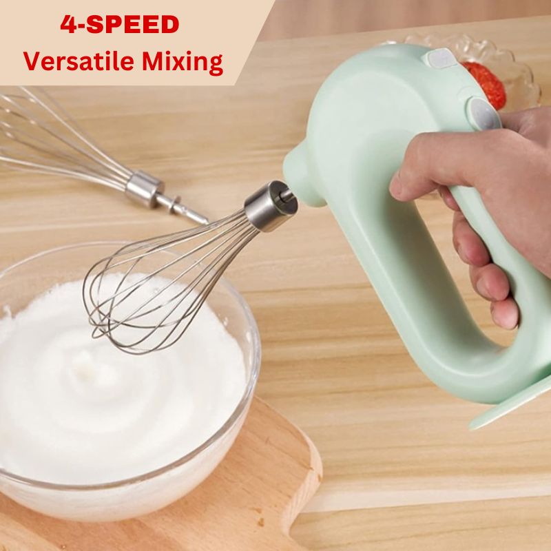 BowLift | Portable 4-Speed Cordless Hand Mixer