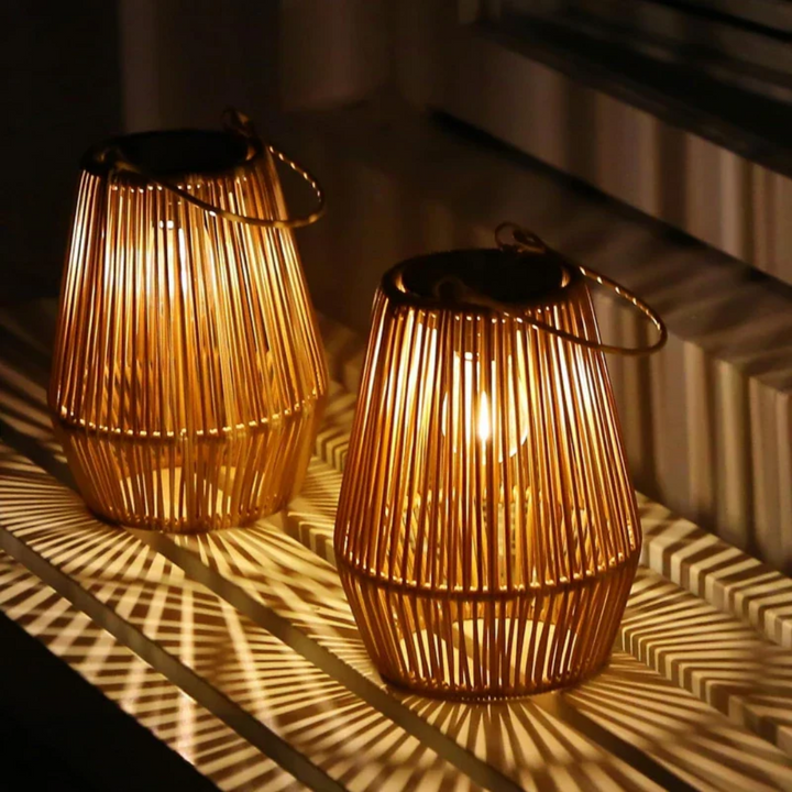 BowLift | Handwoven Waterproof Solar Garden Lamp - SunWeave