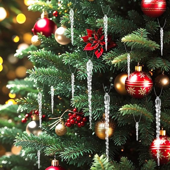 BowLift | Hanging Christmas Icicle Ornaments - Christmas Tree Hanging Icicle Ornaments Bundle
