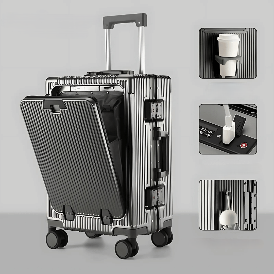 Hard-shell hand luggage suitcase – Manhattan Pro | Bowlift