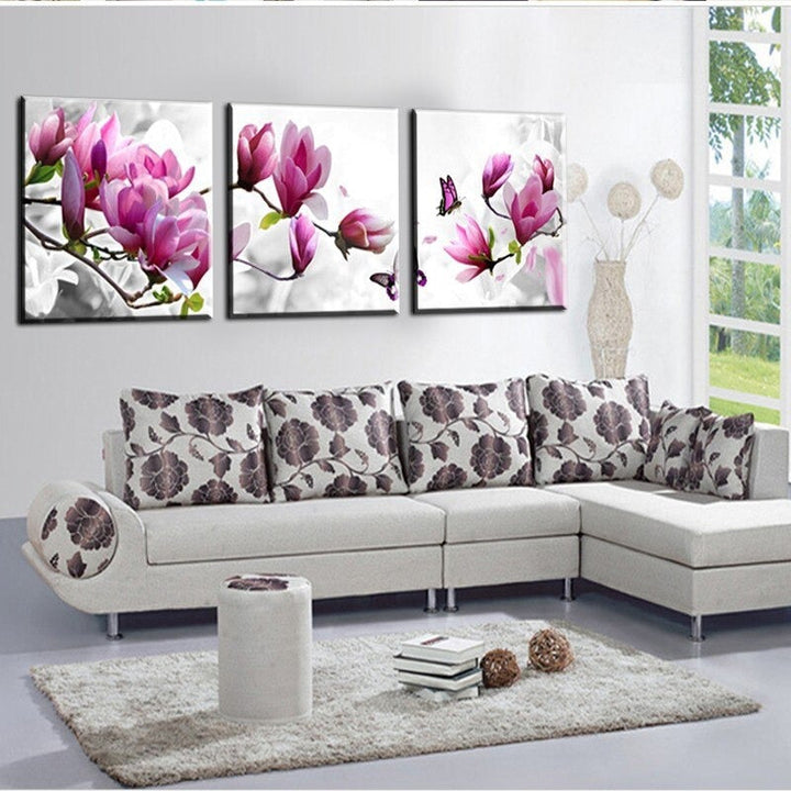 Purple & Pink Tulip Flower - Canvas Wall Art Paintings | Bowlift